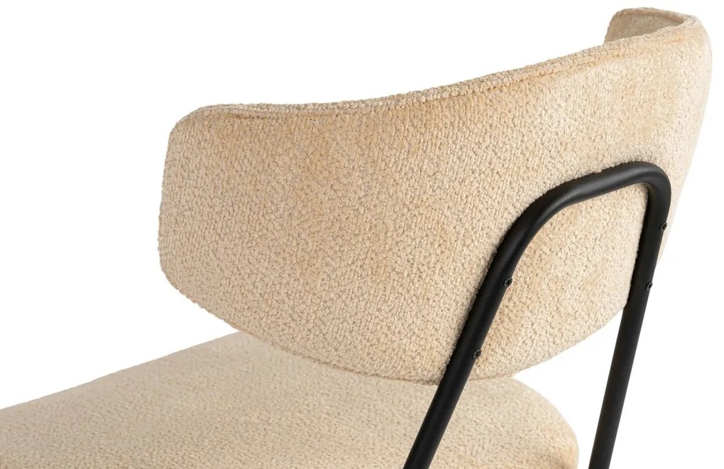 Set de scaune de sufragerie Nancy Beige și Negru,2 buc.