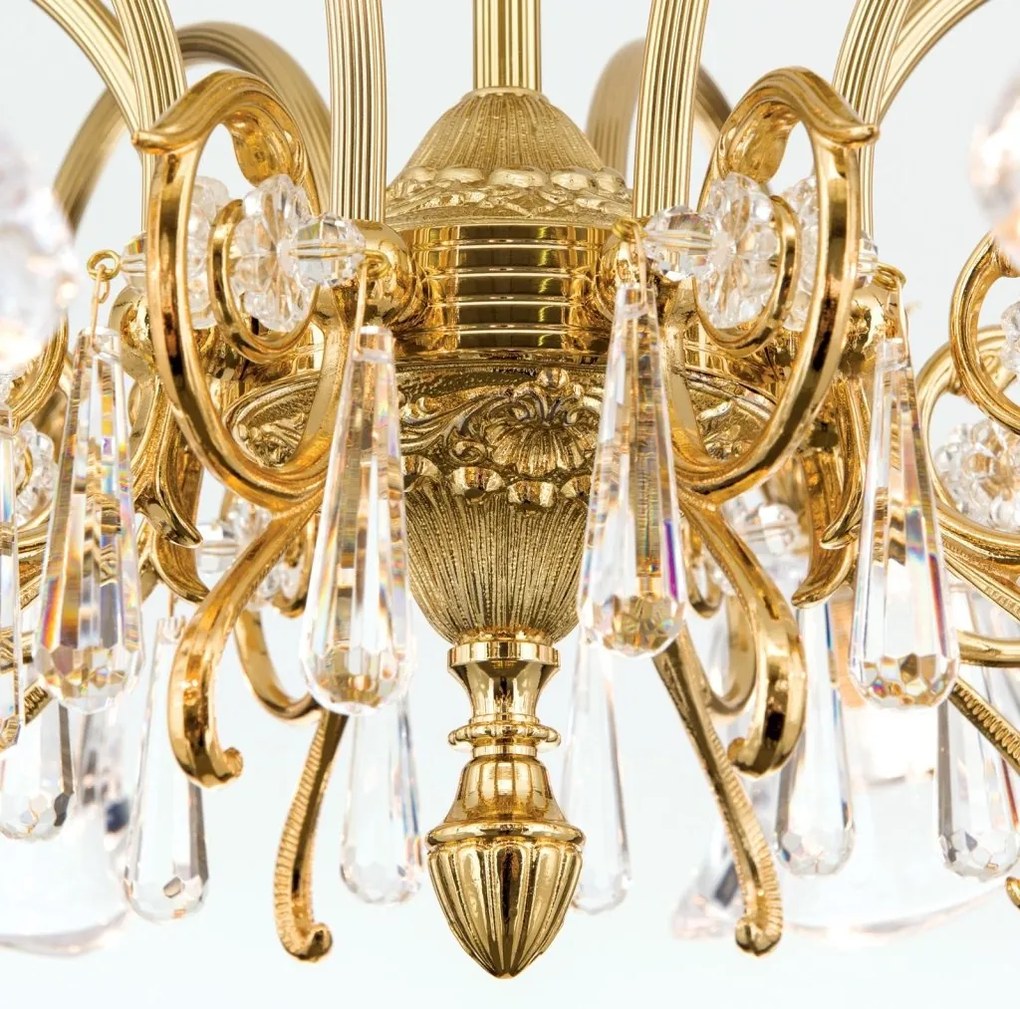 Candelabru cristal design lux LA BOHEME D-72cm 8L gold plated