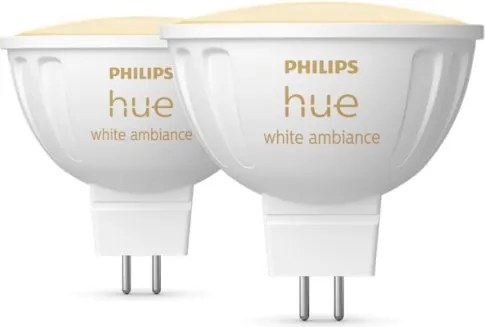 Set de 4 becuri LED dimabile Philips Hue WA GU5,3/MR16/5,1W/12V 2200-6500K