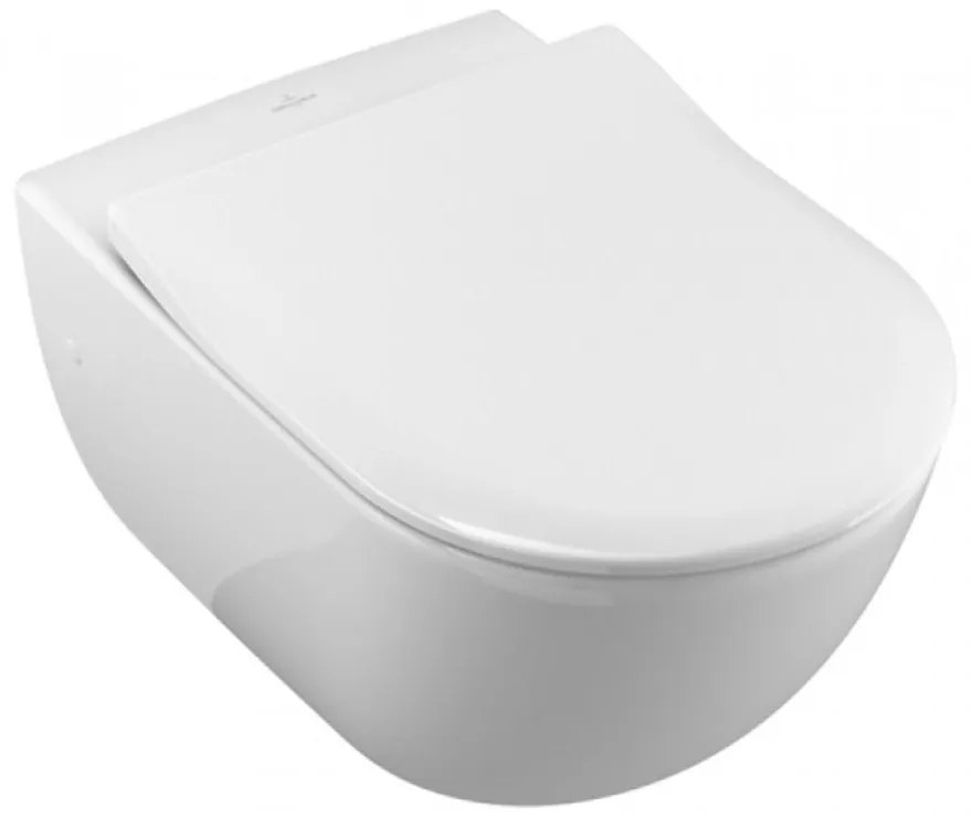 Vas wc suspendat direct flush, cu capac quick release, soft close, Avento, alb, Villeroy  Boch