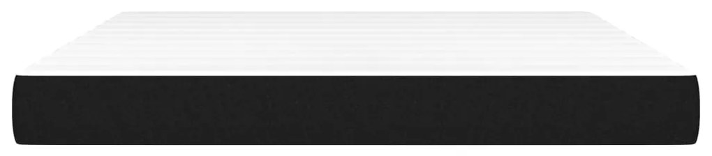 Saltea de pat cu arcuri, negru, 180x200x20 cm, textil Negru, 180 x 200 cm