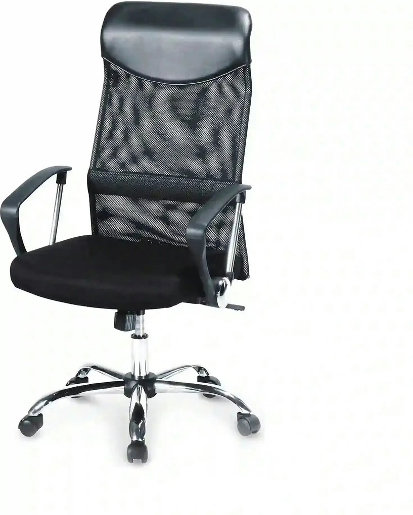 Scaun de birou VIRE, negru, stofa mesh/metal, 61x63x110/120 cm