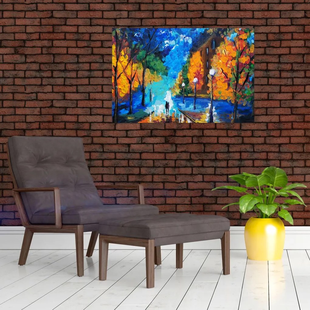 Tablou - Îndrăgostiții, Pointilism (90x60 cm)