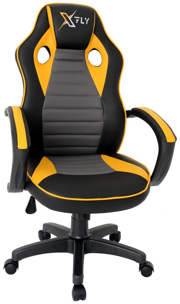 Fotoliu de birou gaming Vamivo 5 (galben + negru) . 1093830