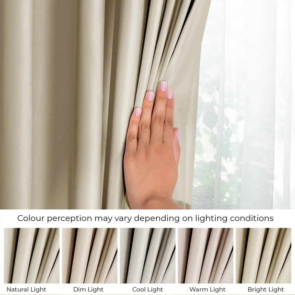 Draperie maro/bej dimout (semi-opacă) din catifea 140x270 cm Eyelets – Restilo