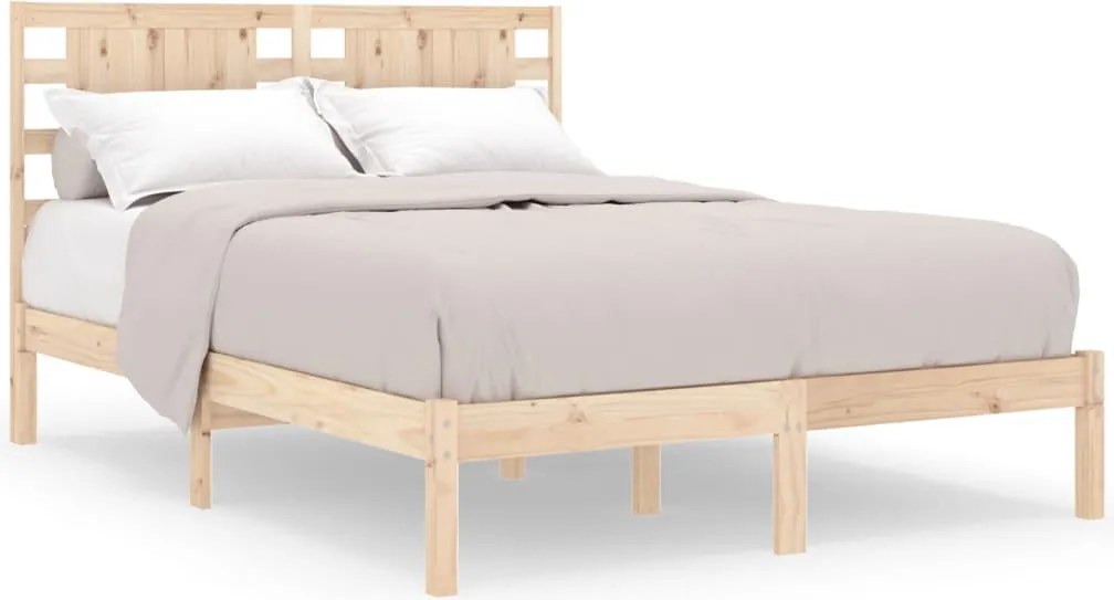 vidaXL Cadru de pat fără saltea, 200x200 cm, lemn masiv pin