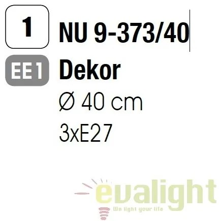 Plafoniera design clasic diam.40cm Claudio NU 9-373/40 Dekor OR