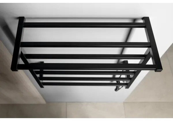 Sapho - Uscător electric pentru prosoape ELZOR 60W/230V 47x50 cm negru mat