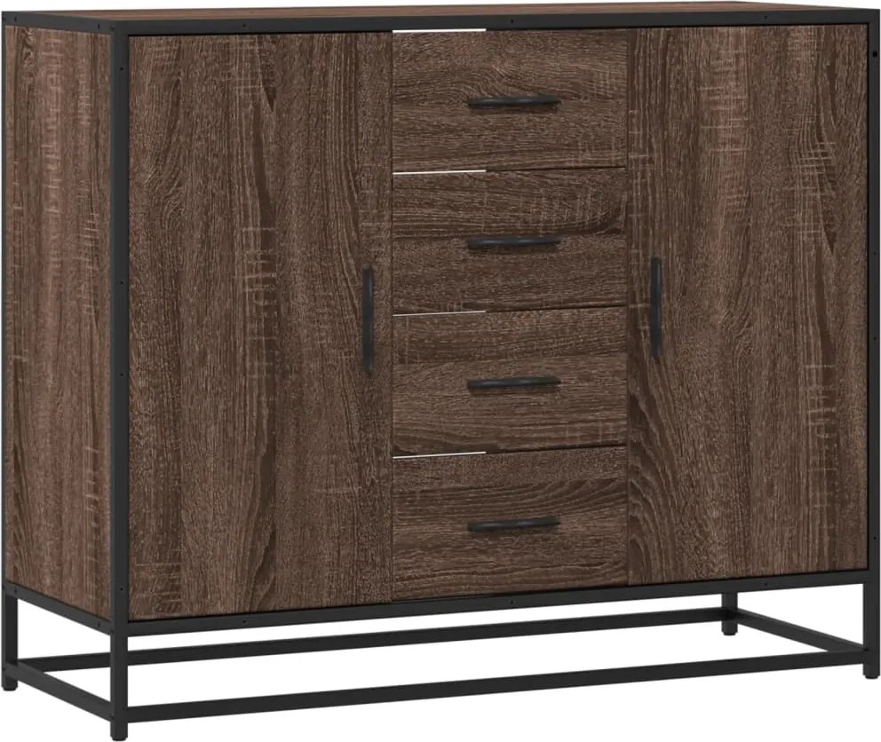 vidaXL Dulap, stejar maro, 92x35x76 cm, lemn prelucrat