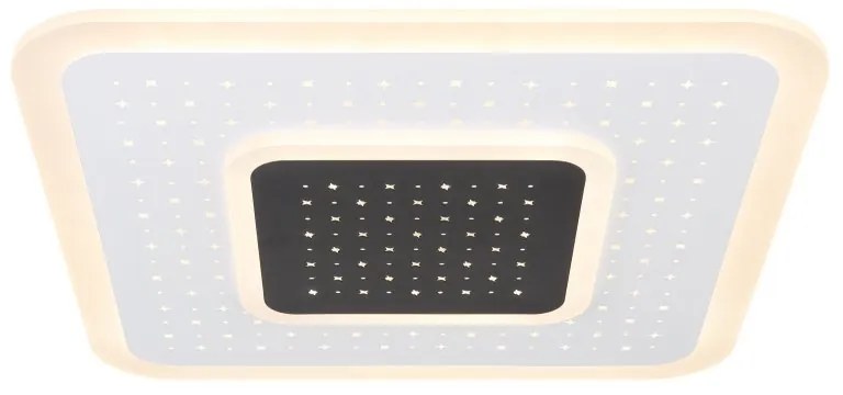 Plafoniera LED cu telecomanda design modern Gisell negru mat 46x46cm