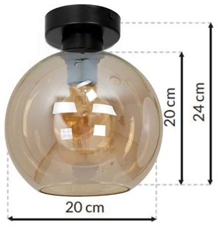 Plafonieră SOFIA 1xE27/60W/230V maro