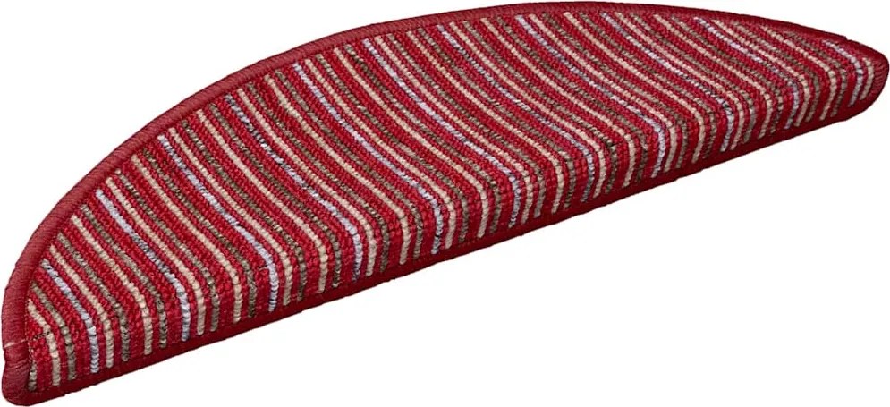 vidaXL Mochete autocolante pentru scară 15 pcs Roșu 56 x 17 x 3 cm