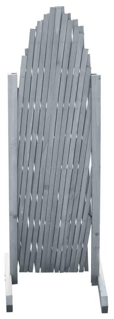 Gard din spalier, gri,1,8 x 1 m, lemn masiv de brad 1, Gri