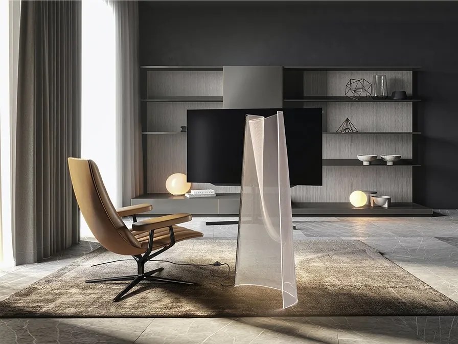 Lampadar LED design ultra-modern Velos crom