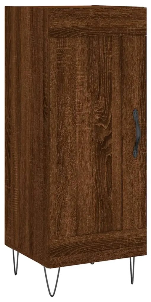 830443 vidaXL Servantă, stejar maro, 34,5x34x90 cm, lemn compozit