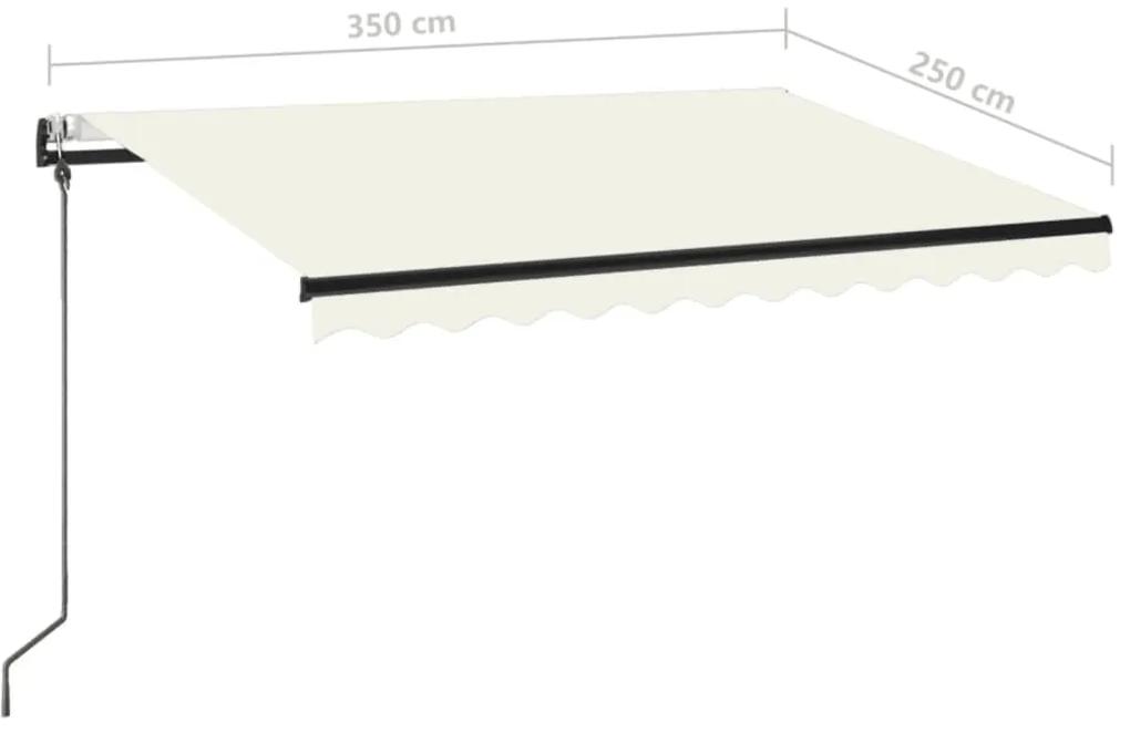 Copertina retractabila automat, crem, 350x250 cm Crem, 350 x 250 cm