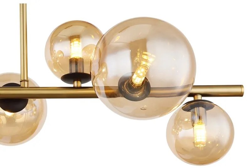 Plafoniera LED design modern Riha negru, alama