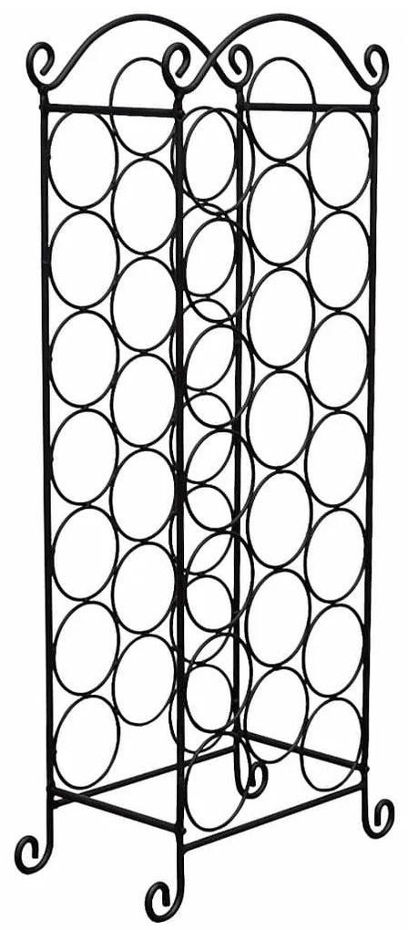 50206 vidaXL Suport sticle de vin pentru 21 de sticle, metal