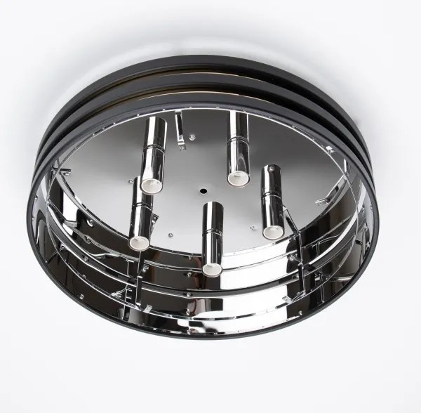 Brilagi - Plafonieră LED cu cristale VELURE 5xE14/40W/230V neagră