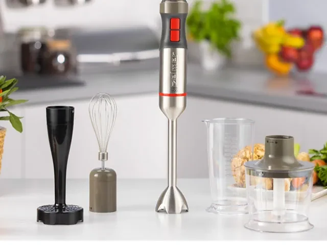 Blender vertical, 1400W, picior metalic, 4 lame, tocator 500 ml