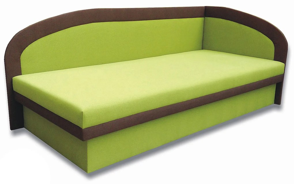 Zondo Pat de o persoană (canapea) 90 cm Melvin (Devon 001 verde + Devon 009 maro) (D). 793138