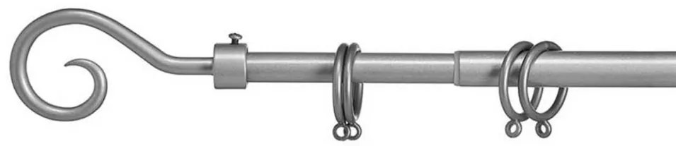 Galerie de metal gri VALANCE LOOP 120-210 cm