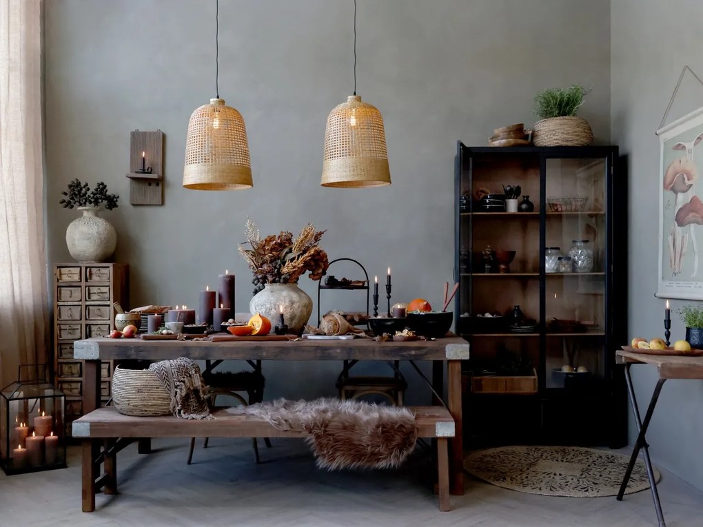 Masa dining, din lemn reciclat, cu variatii naturale unice, Grimaud