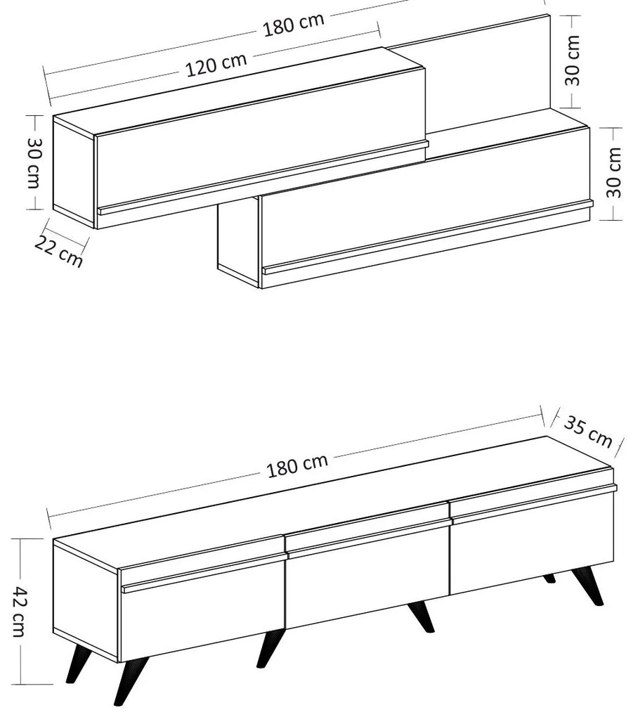 Mobilier living Amstel (antracit + Nuc). 1088821