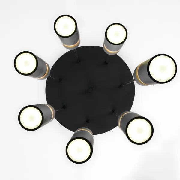 Lustră pe cablu Jupiter 2015 ALAS 7xGU10/10W/230V negru/auriu