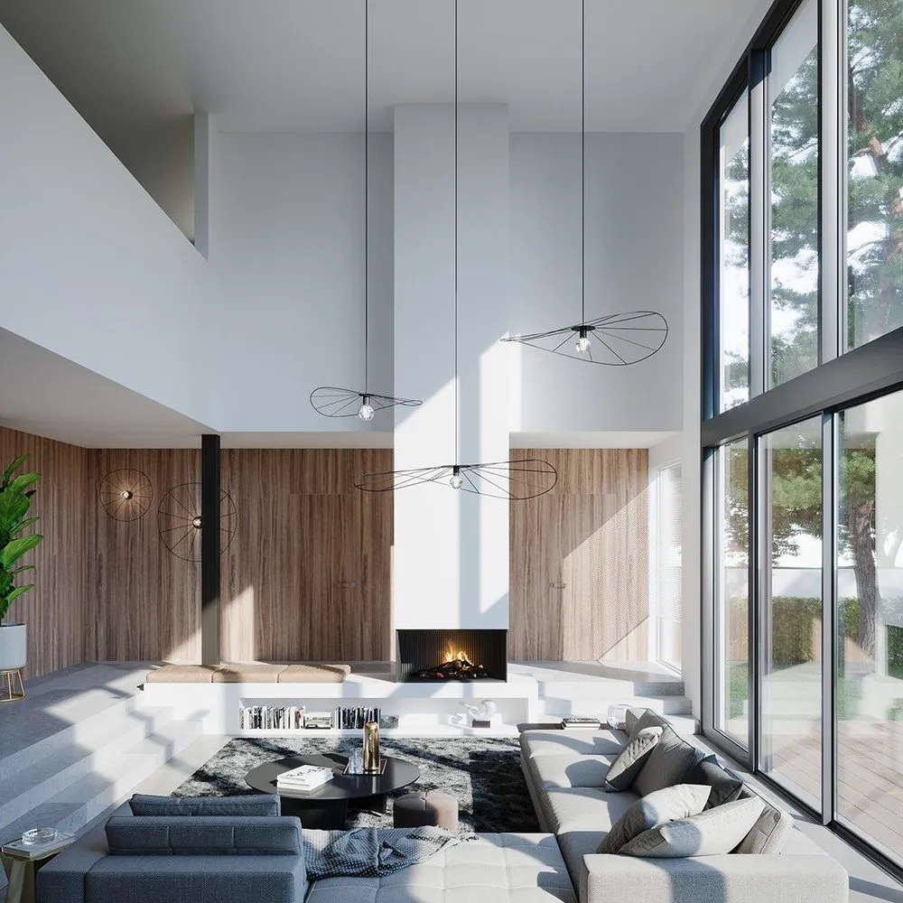 Lustră neagră ø 70 cm Elliot – Sollux