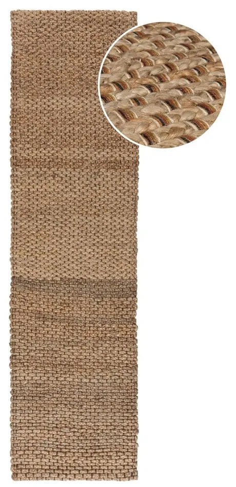 Covor în culoare naturală tip traversă din iută 60x230 cm Sol – Flair Rugs