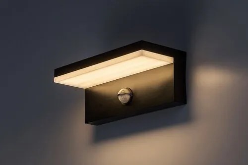 Aplica LED iluminat exterior cu senzor IP54 Zaragoza negru
