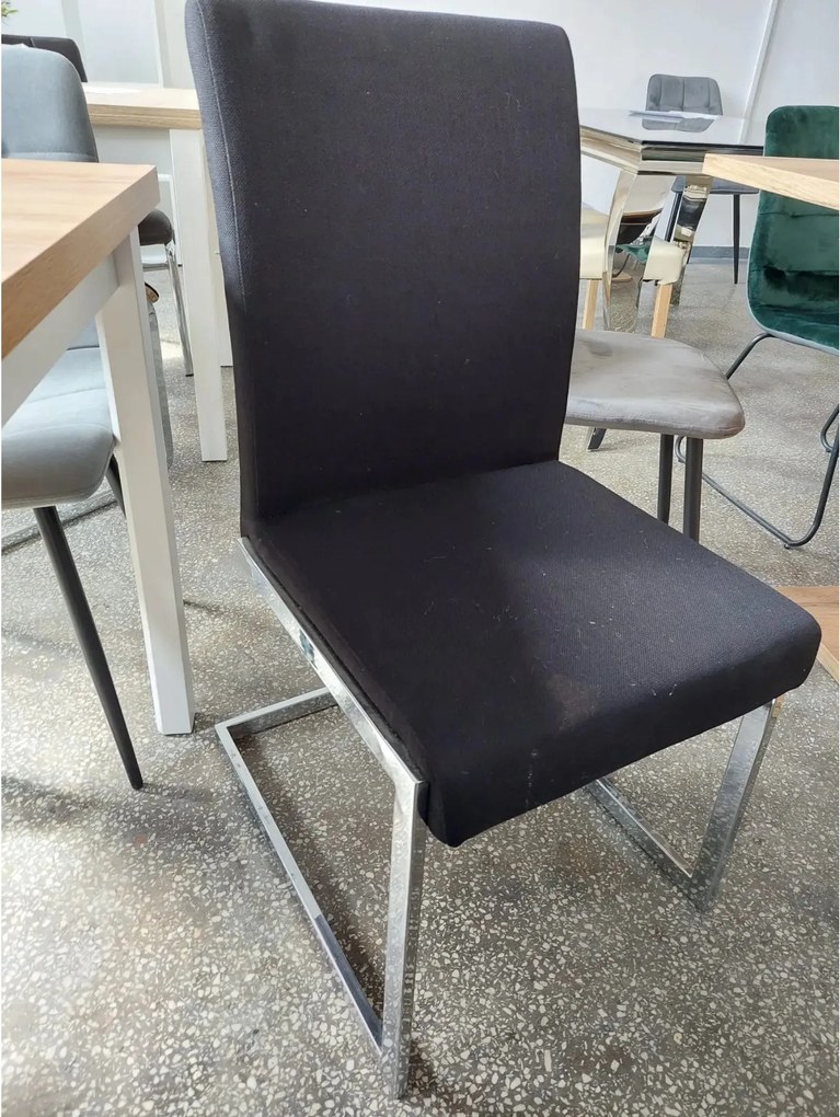 PRODUS RESIGILAT - Scaun GOTTI, negru/crom, stofa clasica/metal, 44x55