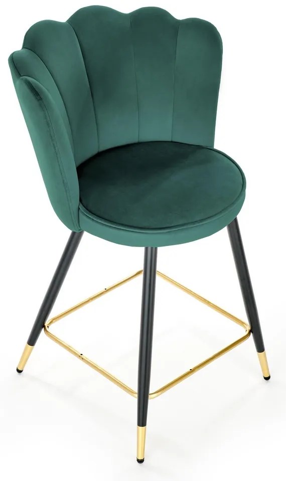 Scaun de bar Knox, verde/negru