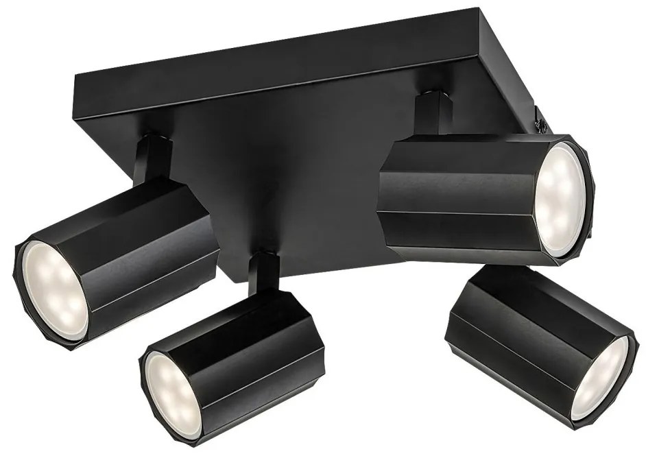 Plafoniera cu 4 Spoturi Directionabile, Design Modern, Rogelio
