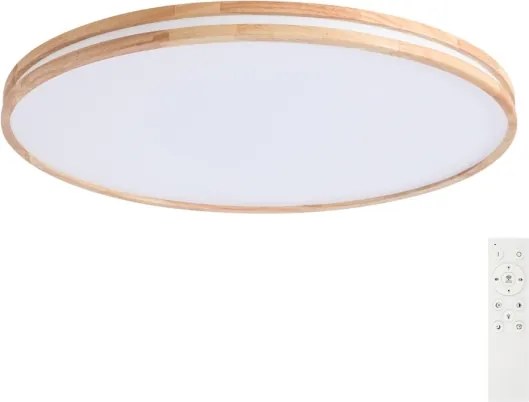 Brilagi - Corp de iluminat LED dimabil MOLINA LED/128W/230V 3000-6000K, stejar, diam. 100 cm + telecomandă