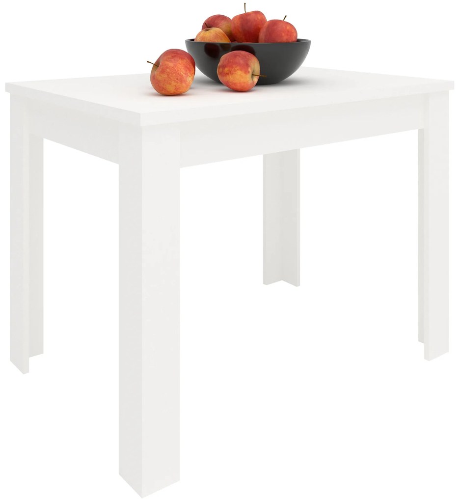 Set Masa Zeta, Alb, 4 Scaune, Negre, 102 x 69 x 75 cm