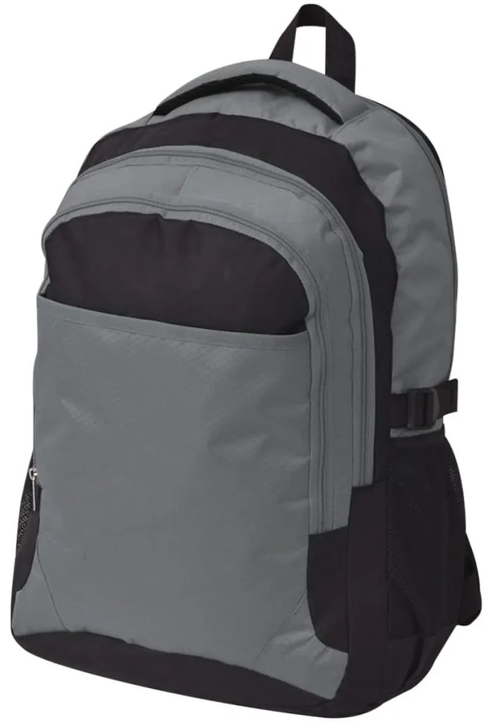 vidaXL Rucsac pentru școală, 40 L, negru și gri