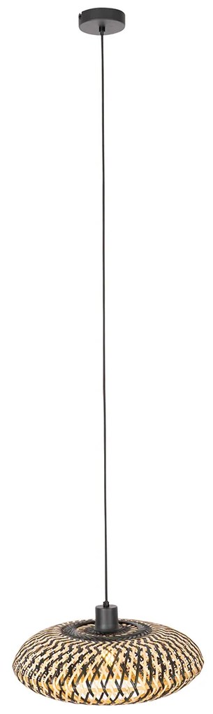 Lampă suspendată orientală din bambus negru 40 cm - Ostrava