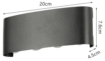 Brilagi - Aplica LED de exterior FLAREBOX LED/8W/230V negru IP65