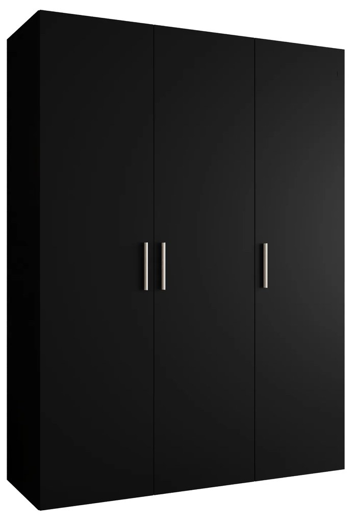 Dulap de haine 150 cm Borry 1 (Negru + Argintiu). 1125762