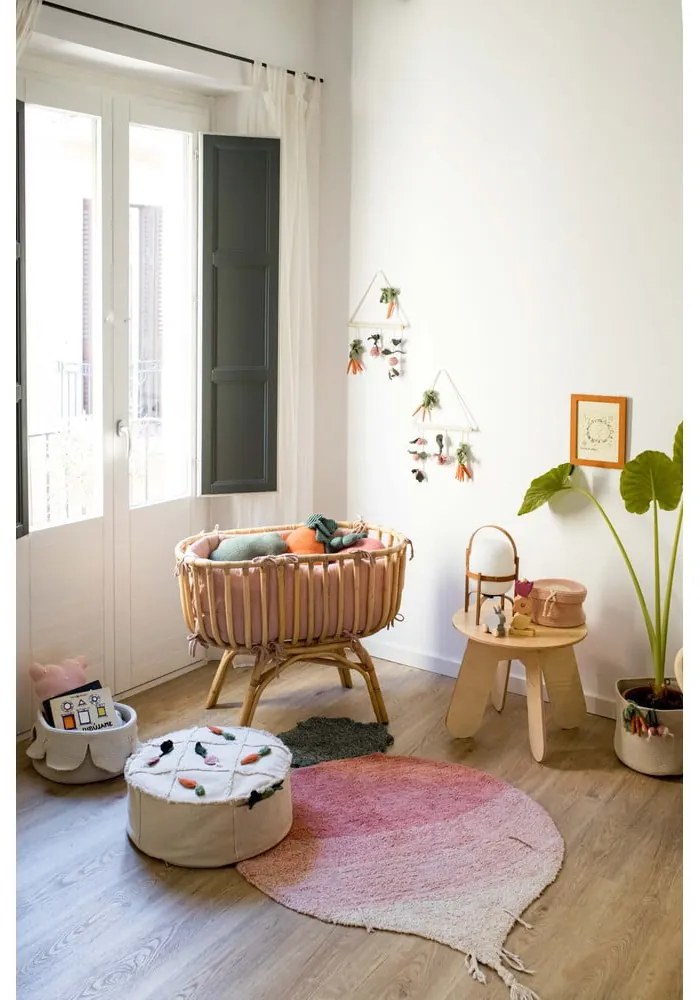 Coș de jucării pentru copii crem din material textil ø 30x23 cm Veggies – Lorena Canals