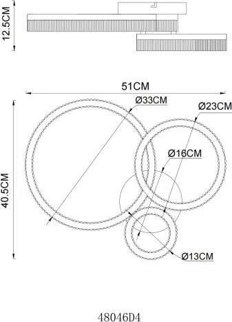 Globo 48046D4 - Plafonieră LED ZARA/24W/230V 3000K 40,5x51 cm