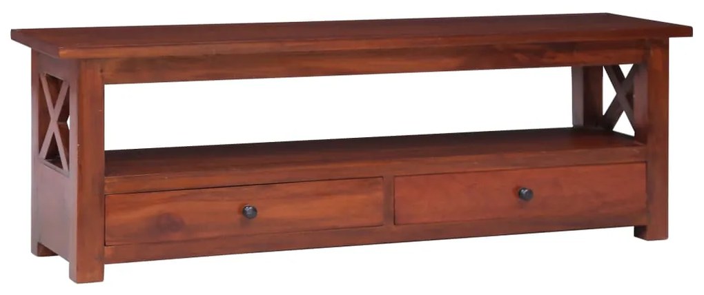283839 vidaXL Comodă TV, maro, 120 x 30 x 40 cm, lemn masiv de mahon