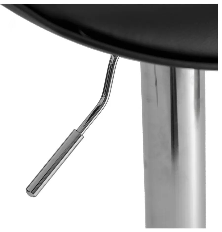 Scaune de bar negre cu înălțime ajustabilă 2 buc. din imitație de piele (înălțime șezut 56,5 cm) – Casa Selección