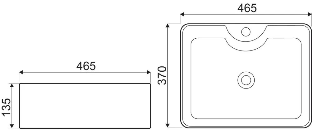 Lavoar ceramic KR-51 46,5x37 cm
