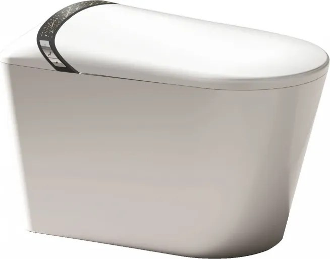 Smart WC 603 – Vas de Toaletă Inteligent cu Funcție Bideu Integrată, Deschidere Automată, Spălare Automată, Uscare cu Aer Cald, Dezinfectare UV, Încălzire Colac, Telecomandă, Ecran LED, Ceramica, Alb