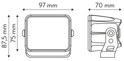 Proiector LED auto DUO BLACK LED/40W/9-36V IP69 6000K unghiular
