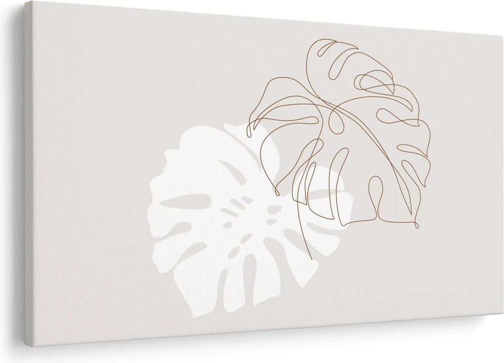 Tablou - Linia de artă monstera N⁰2 (90x60 cm)