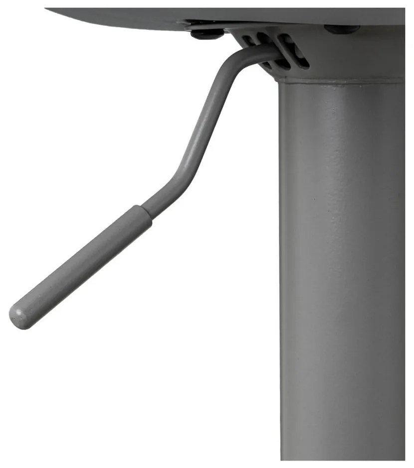 Scaune de bar gri cu înălțime ajustabilă 2 buc. din imitație de piele (înălțime șezut 56,5 cm) – Casa Selección